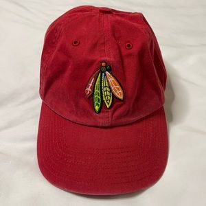 Kid’s NHL Chicago Blackhawks Hat Red, Size Small.